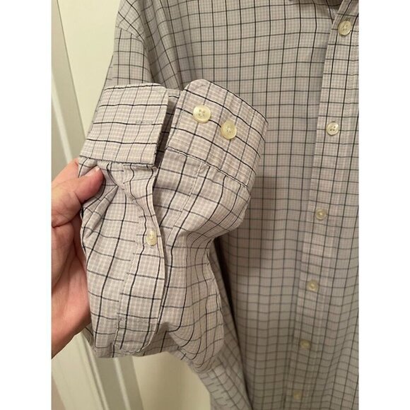 Van Heusen Mens XXL Plaid Button-Down Shirt 55% Cotton & 45% Polyester - Picture 5 of 11